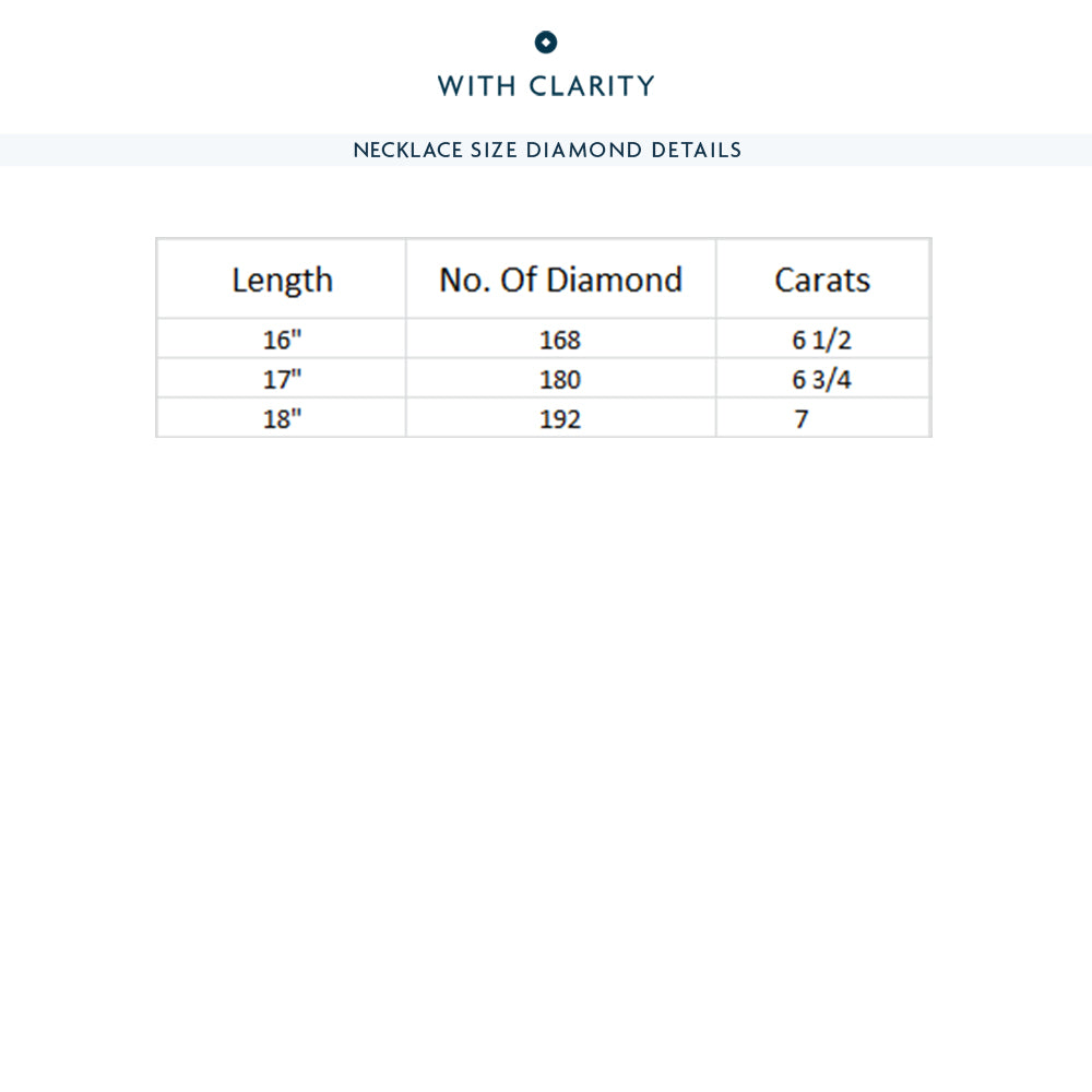 Graduating Three Prong Diamond Tennis Necklace with 7 Cut Diamond in 14KT Rose Gold view 6
