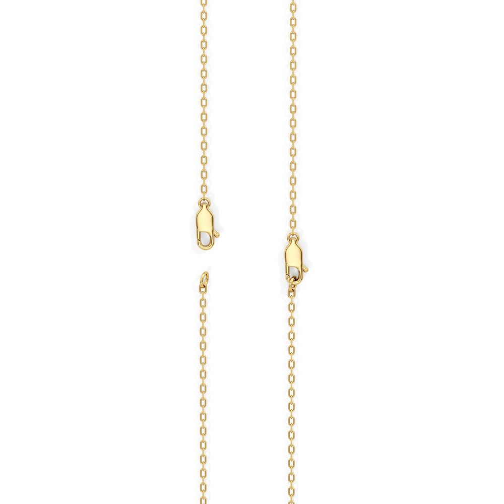 Four Prong Half Diamond Tennis Necklace with 3 Cut Diamond in 14KT Yellow Gold view 5
