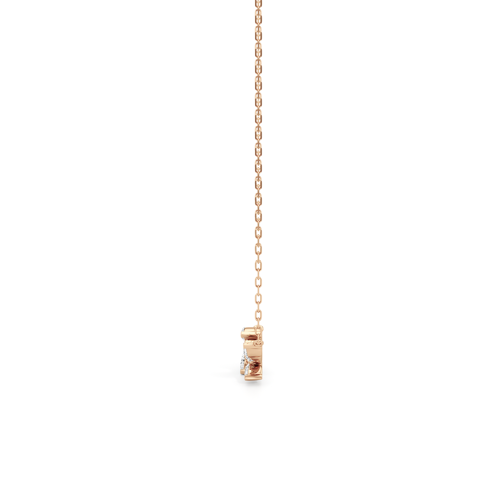 The Vine Allure Necklace with 14KT Rose Gold / Lab / 3/8 Cut Diamond in 14KT Rose Gold / Lab / 3/8 view 4
