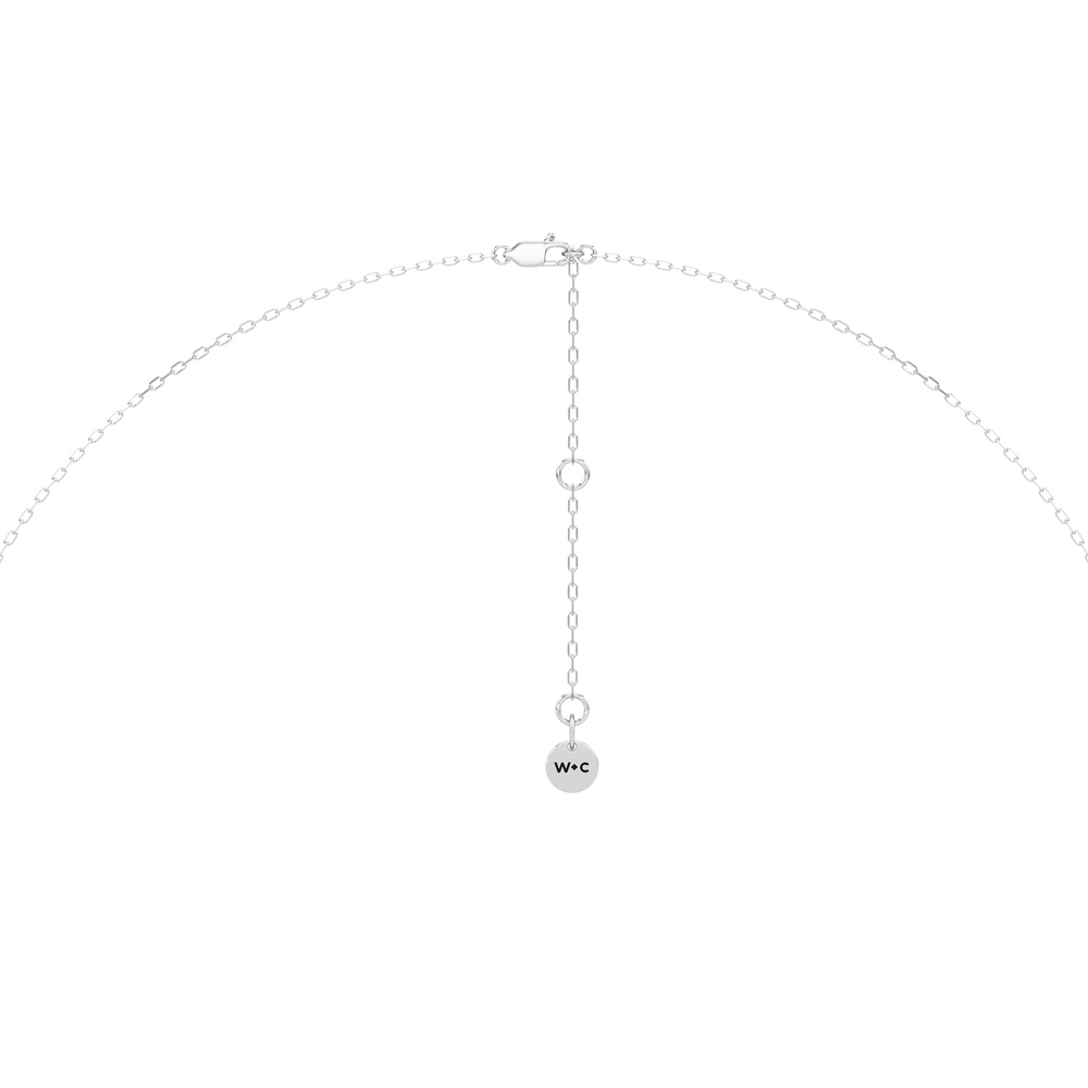 The Vine Allure Necklace with 14KT White Gold / Lab / 3/8 Cut Diamond in 14KT White Gold / Lab / 3/8 view 6
