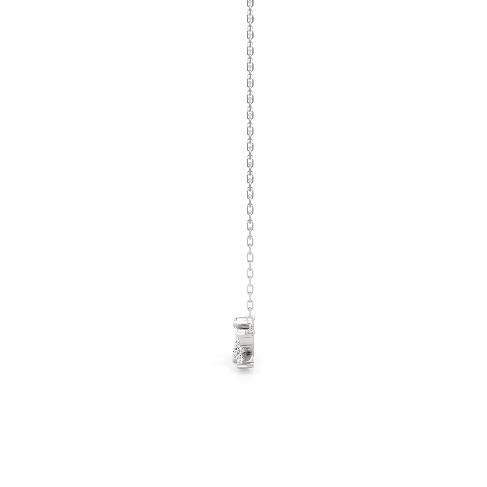 The Vine Allure Necklace with 14KT White Gold / Lab / 3/8 Cut Diamond in 14KT White Gold / Lab / 3/8 view 4
