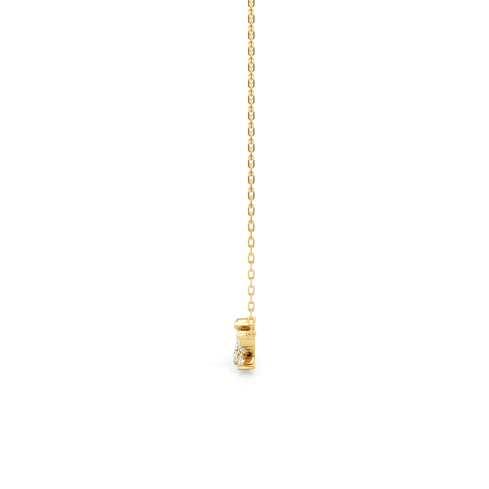 The Vine Allure Necklace with 14KT Yellow Gold / Lab / 3/8 Cut Diamond in 14KT Yellow Gold / Lab / 3/8 view 4
