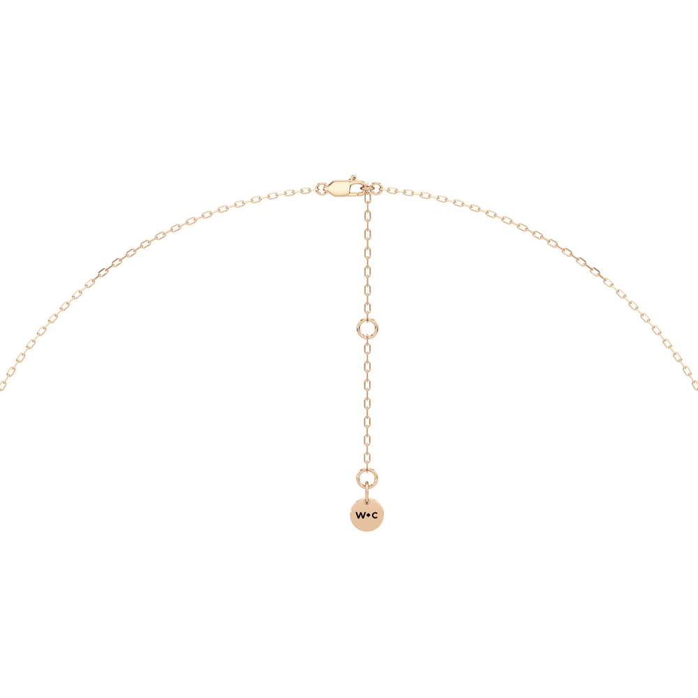 The Seraphine Classic Necklace with 14KT Rose Gold / Lab / 2 Cut Diamond in 14KT Rose Gold / Lab / 2 view 7
