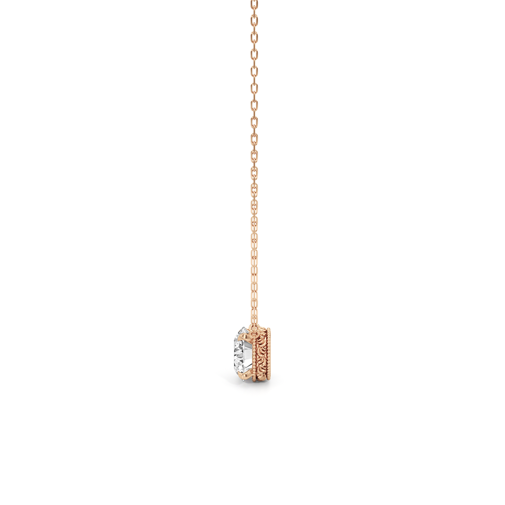 The Seraphine Classic Necklace with 14KT Rose Gold / Lab / 2 Cut Diamond in 14KT Rose Gold / Lab / 2 view 5
