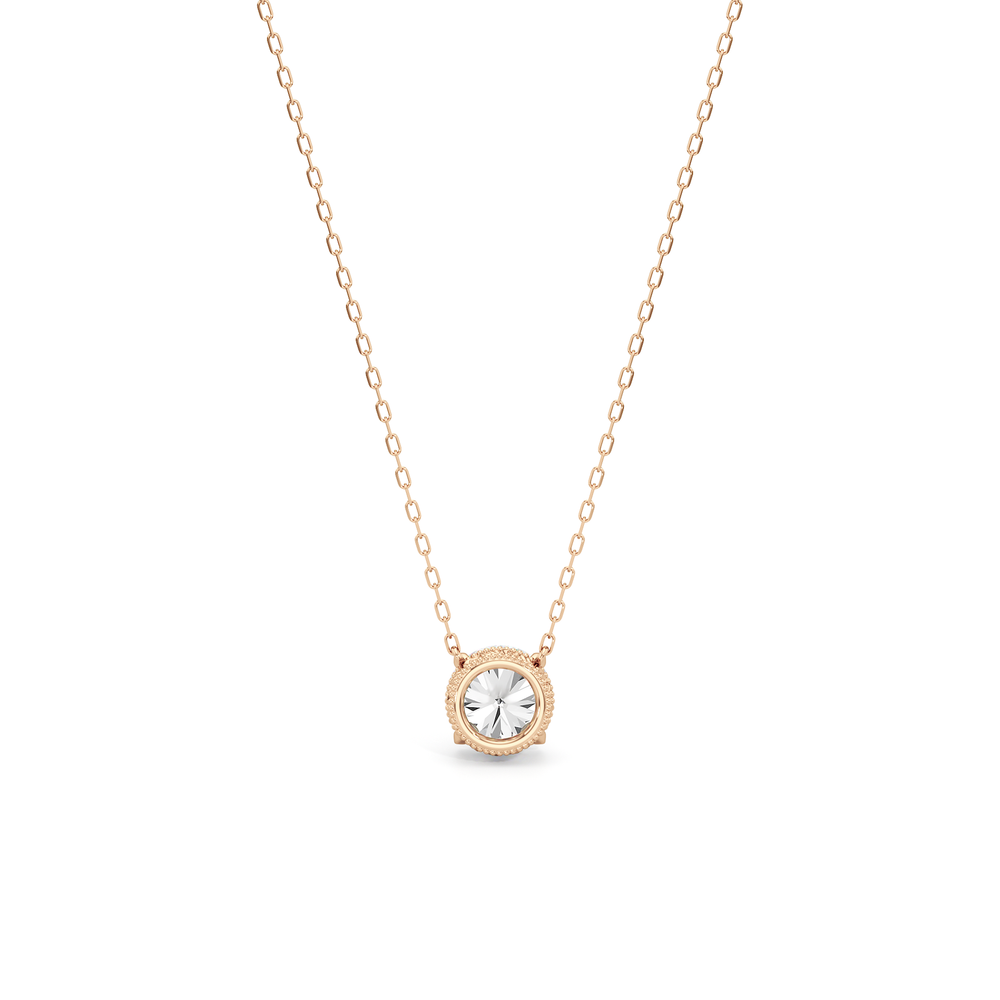 The Seraphine Classic Necklace with 14KT Rose Gold / Lab / 2 Cut Diamond in 14KT Rose Gold / Lab / 2 view 6

