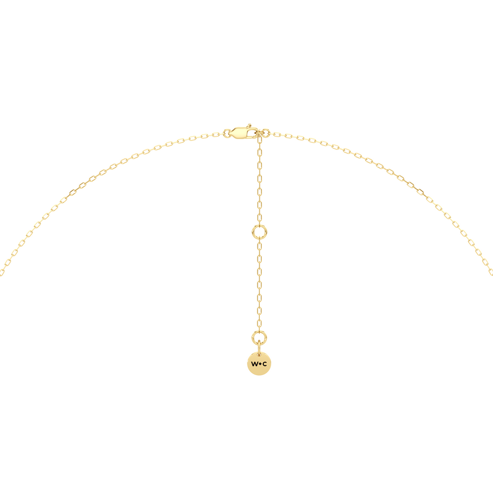 The Seraphine Classic Necklace with 14KT Yellow Gold / Lab / 2 Cut Diamond in 14KT Yellow Gold / Lab / 2 view 7
