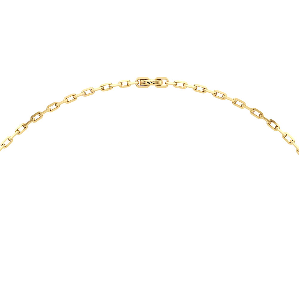 The Celine Paperclip Necklace with 18K Yellow Gold Vermeil / Lab / 1/2 Cut Diamond in 14KT 18K Yellow Gold Vermeil / Lab / 1/2 view 5
