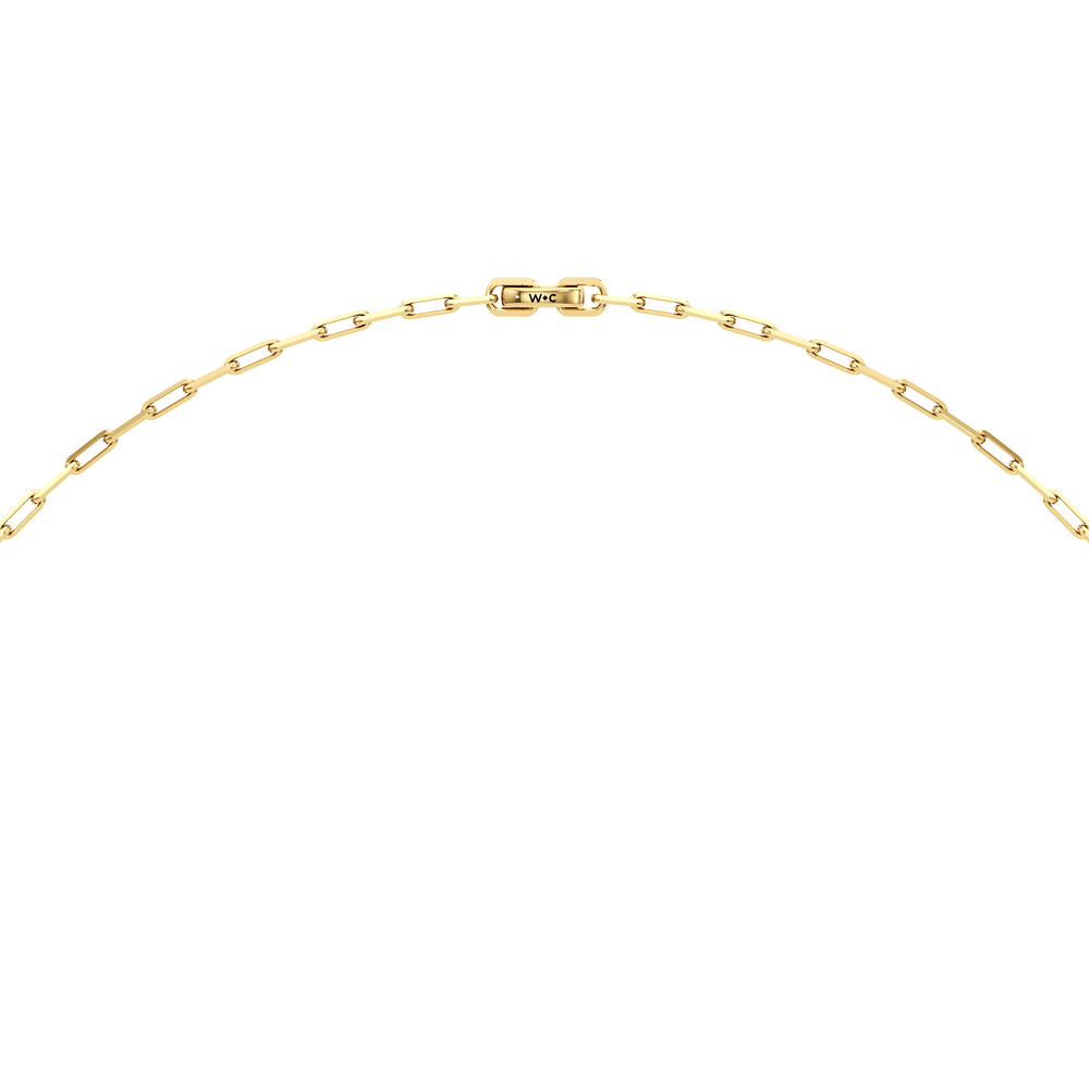 The Celine Bold Paperclip Necklace with 18K Yellow Gold Vermeil / Lab / 3/8 Cut Diamond in 14KT 18K Yellow Gold Vermeil / Lab / 3/8 view 5
