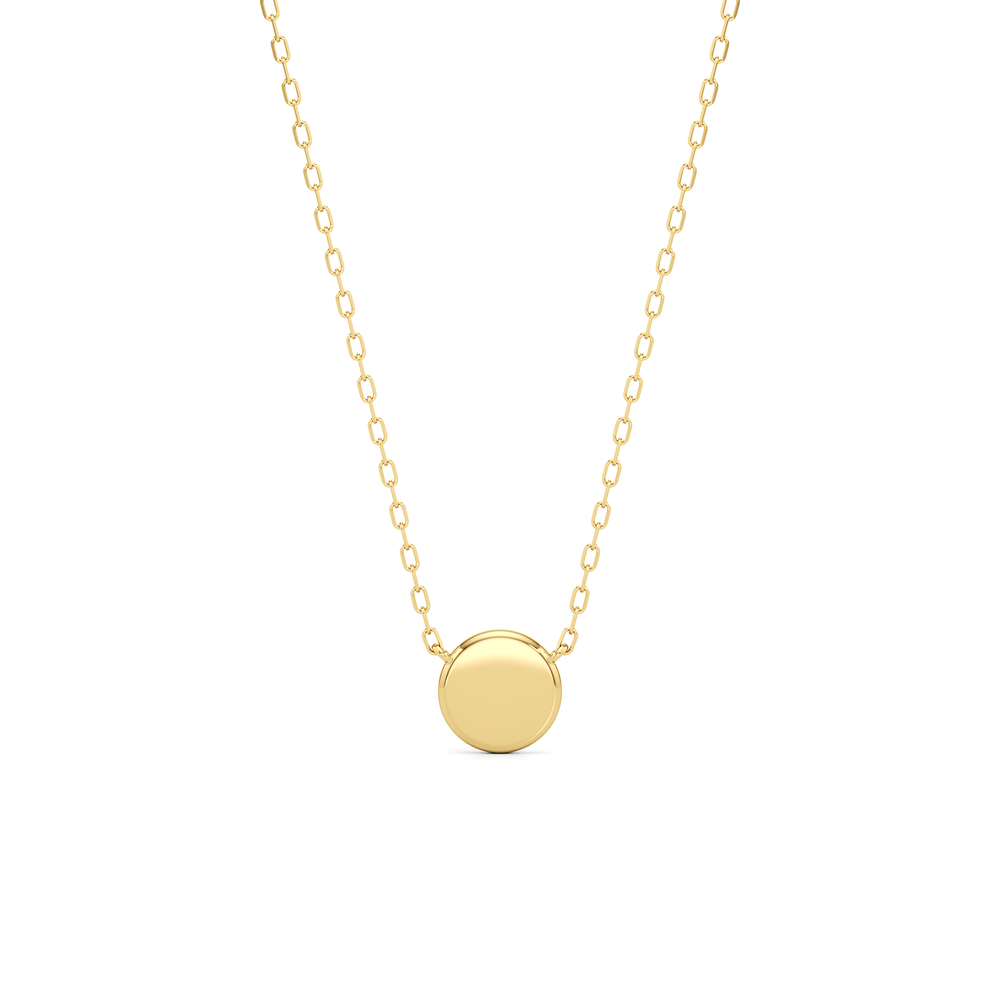 The Linden Pendant Necklace with 18K Yellow Gold Vermeil / Lab / 1/10 Cut Diamond in 14KT 18K Yellow Gold Vermeil / Lab / 1/10 view 5
