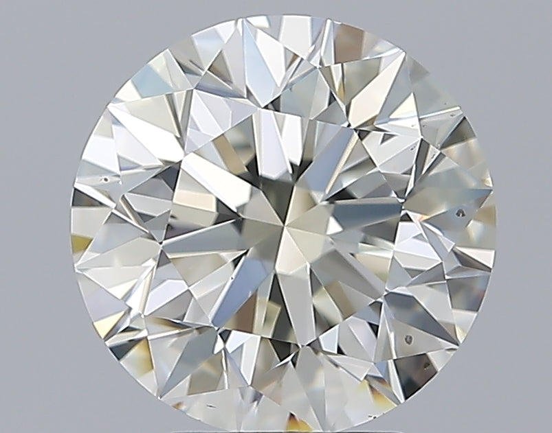 3.5 Carat Round Natural Diamond with  Cut Diamond in 14KT  view 1

