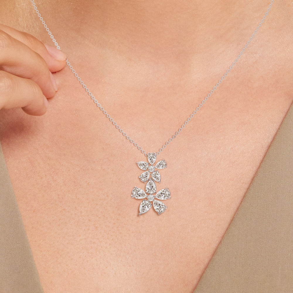 Daisy Duet Pendant with 14KT Rose Gold / Lab / 1 1/2 Cut Diamond in 14KT Rose Gold / Lab / 1 1/2 view 5
