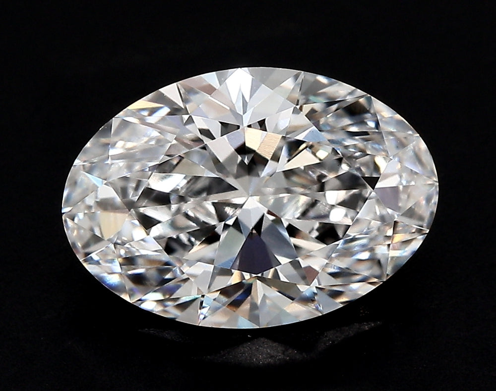 2.5 Carat Oval Lab Diamond with  Cut Diamond in 14KT  view 1

