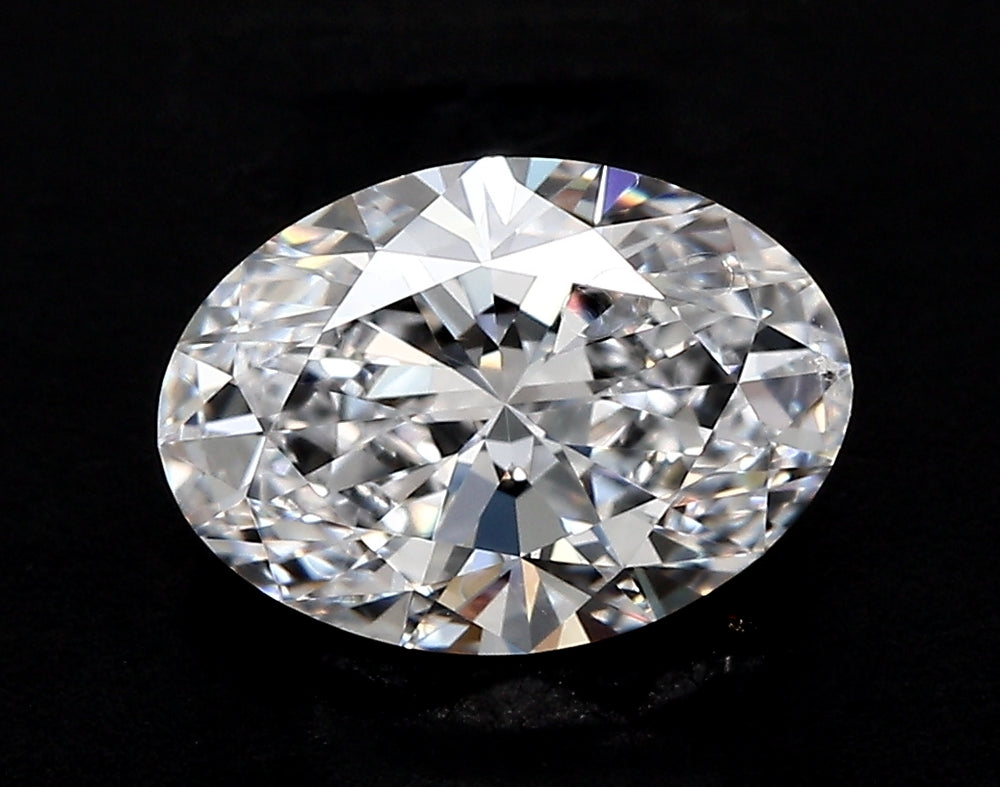 2.59 Carat Oval Lab Diamond with  Cut Diamond in 14KT  view 1
