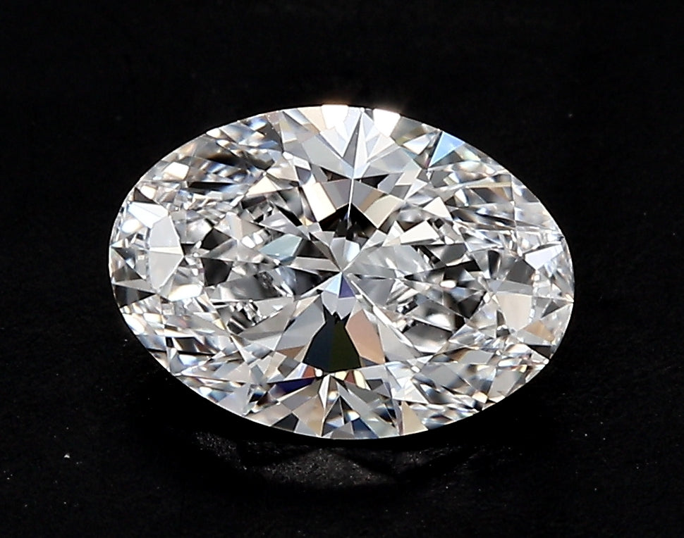 1.99 Carat Oval Lab Diamond with  Cut Diamond in 14KT  view 1
