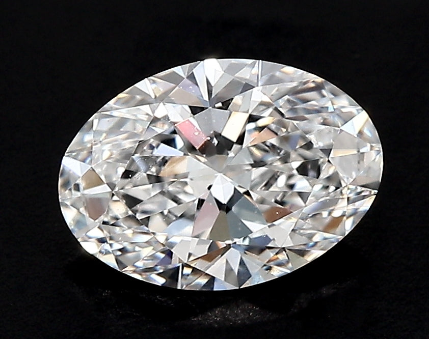 1.55 Carat Oval Lab Diamond with  Cut Diamond in 14KT  view 1
