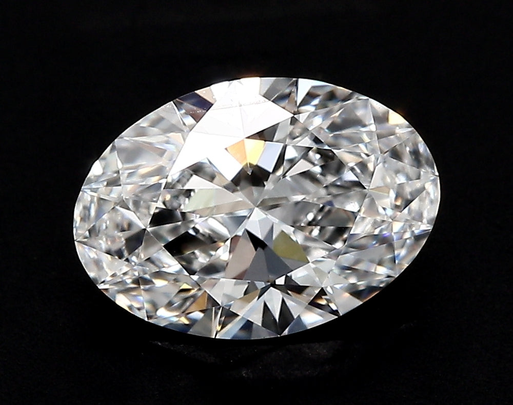 2.1 Carat Oval Lab Diamond with  Cut Diamond in 14KT  view 1
