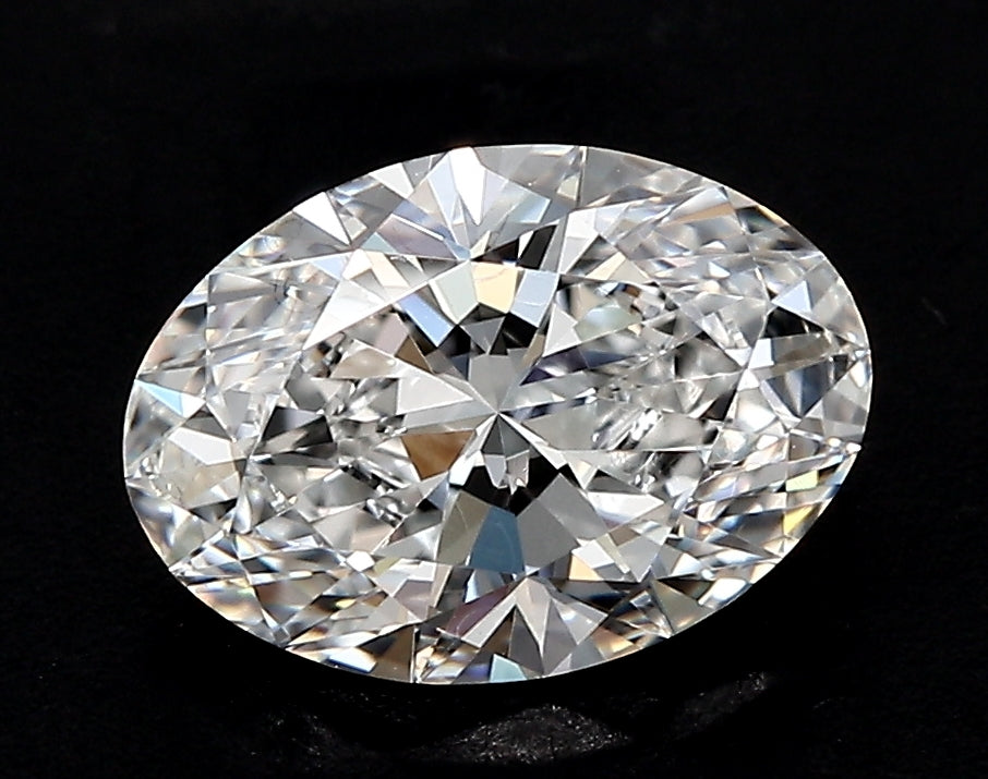 2.79 Carat Oval Lab Diamond with  Cut Diamond in 14KT  view 1

