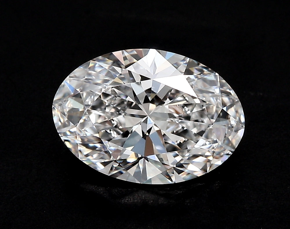 2.51 Carat Oval Lab Diamond with  Cut Diamond in 14KT  view 1

