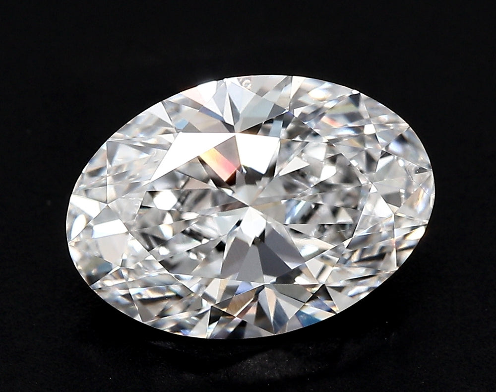 2.49 Carat Oval Lab Diamond with  Cut Diamond in 14KT  view 1
