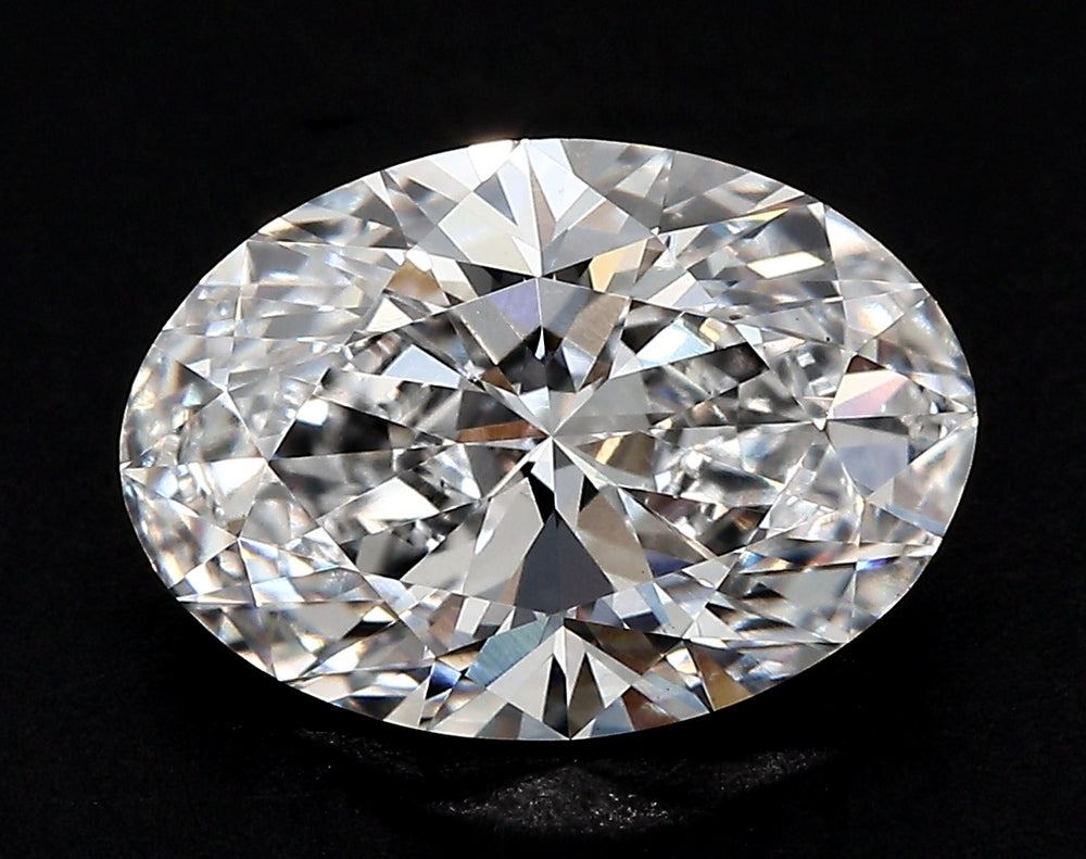 3.13 Carat Oval Lab Diamond with  Cut Diamond in 14KT  view 1
