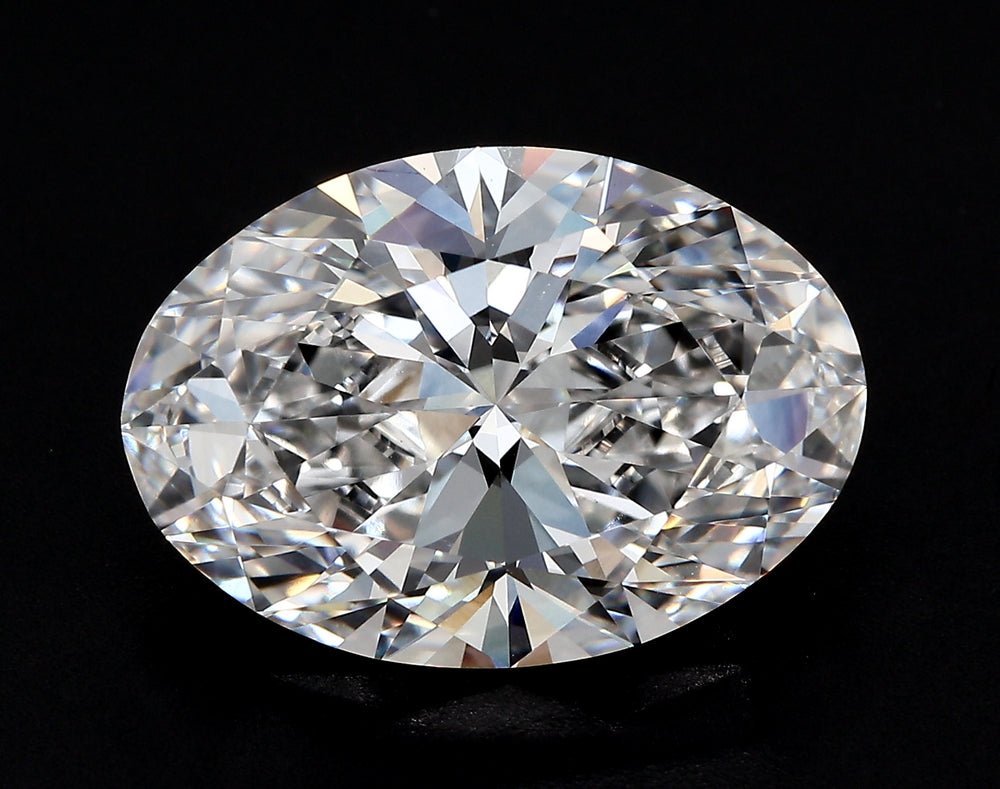 1.65 Carat Oval Lab Diamond with  Cut Diamond in 14KT  view 1
