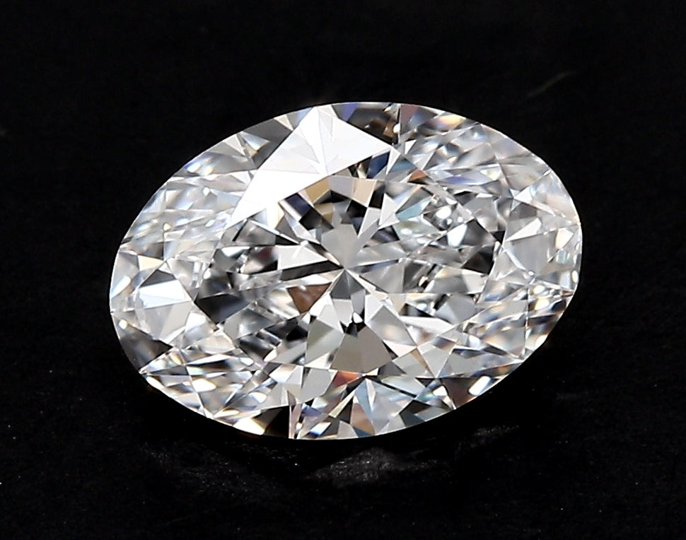 2.21 Carat Oval Lab Diamond with  Cut Diamond in 14KT  view 1
