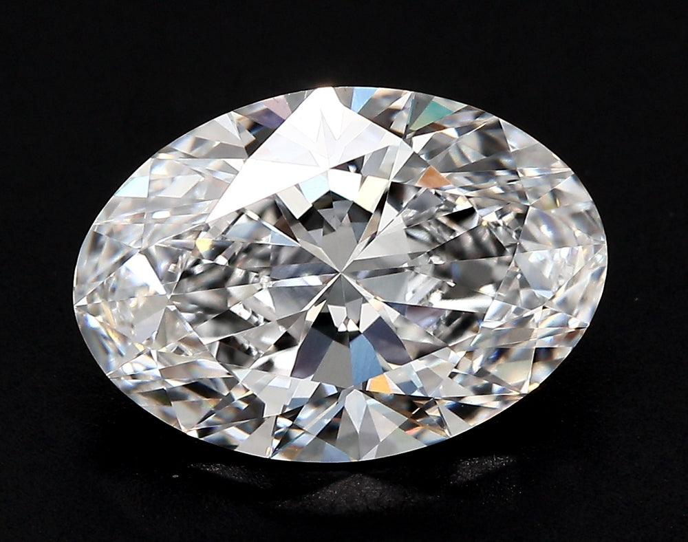 2.01 Carat Oval Lab Diamond with  Cut Diamond in 14KT  view 1
