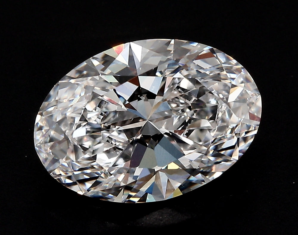 1.83 Carat Oval Lab Diamond with  Cut Diamond in 14KT  view 1
