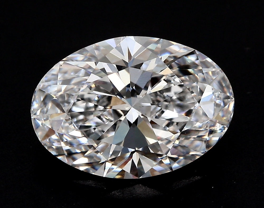 2.01 Carat Oval Lab Diamond with  Cut Diamond in 14KT  view 1
