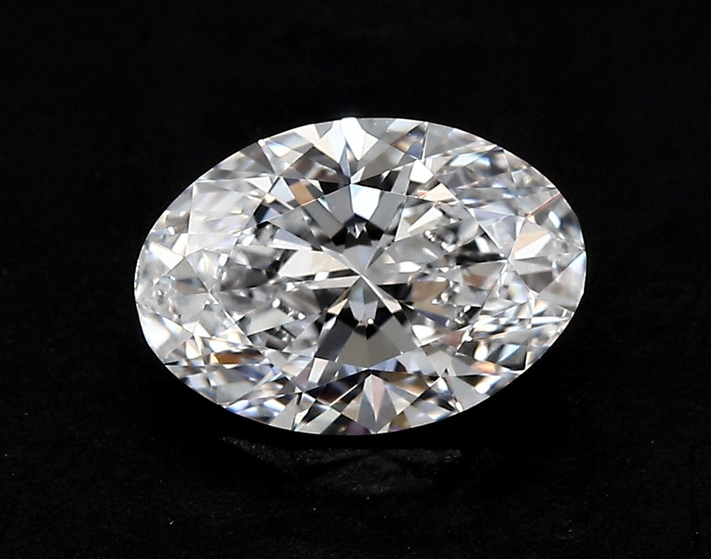 3.21 Carat Oval Lab Diamond with  Cut Diamond in 14KT  view 1
