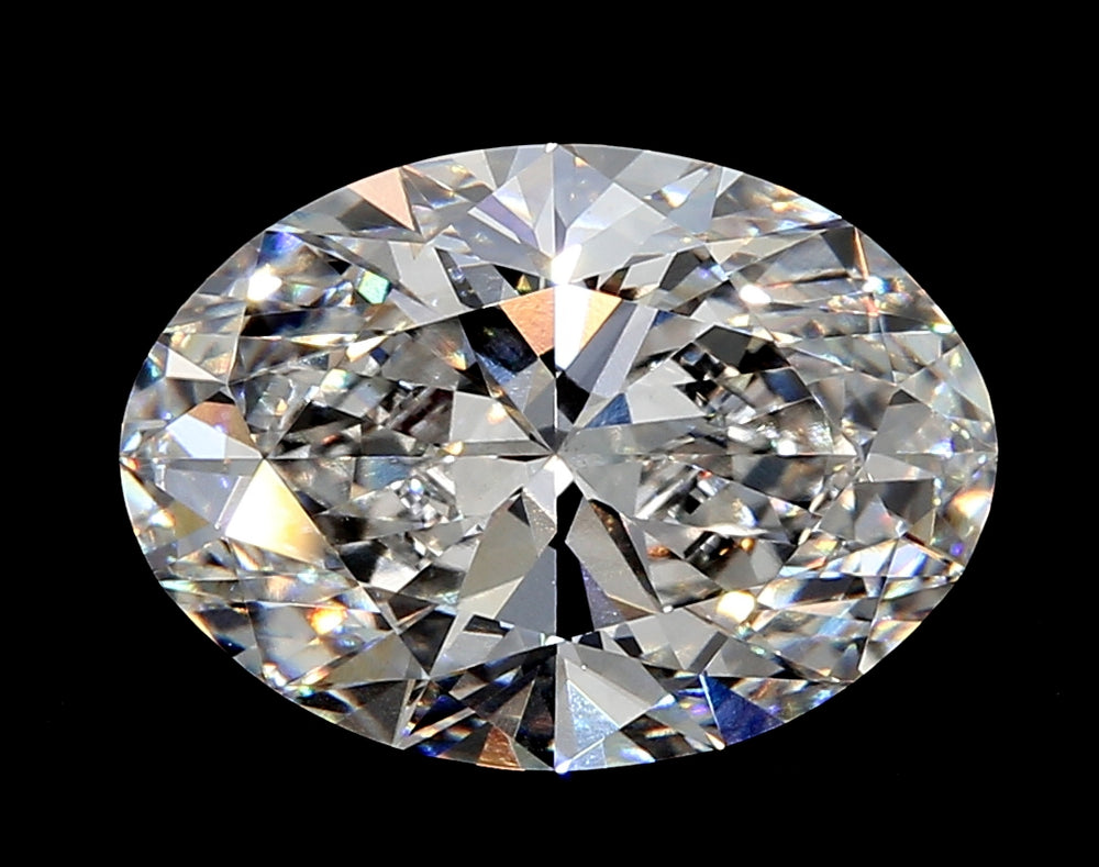 2.54 Carat Oval Lab Diamond with  Cut Diamond in 14KT  view 1
