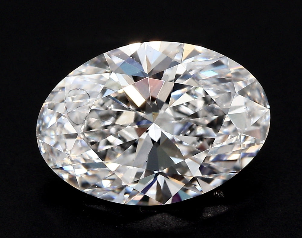 1.61 Carat Oval Lab Diamond with  Cut Diamond in 14KT  view 1
