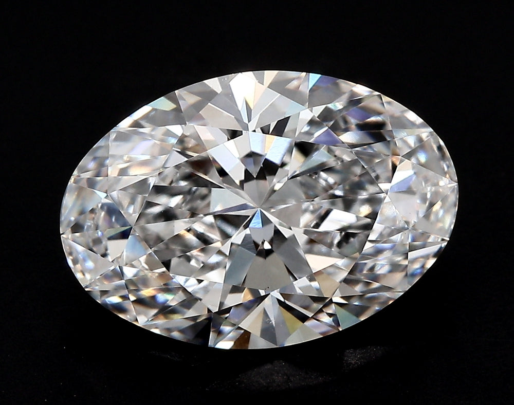 1.51 Carat Oval Lab Diamond with  Cut Diamond in 14KT  view 1
