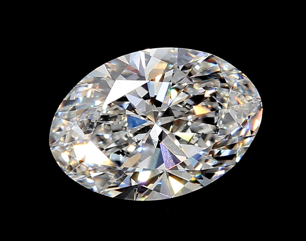 2.1 Carat Oval Lab Diamond with  Cut Diamond in 14KT  view 1
