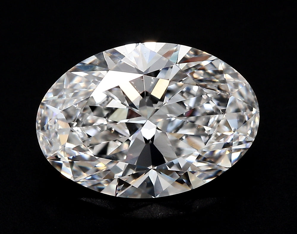 2.03 Carat Oval Lab Diamond with  Cut Diamond in 14KT  view 1
