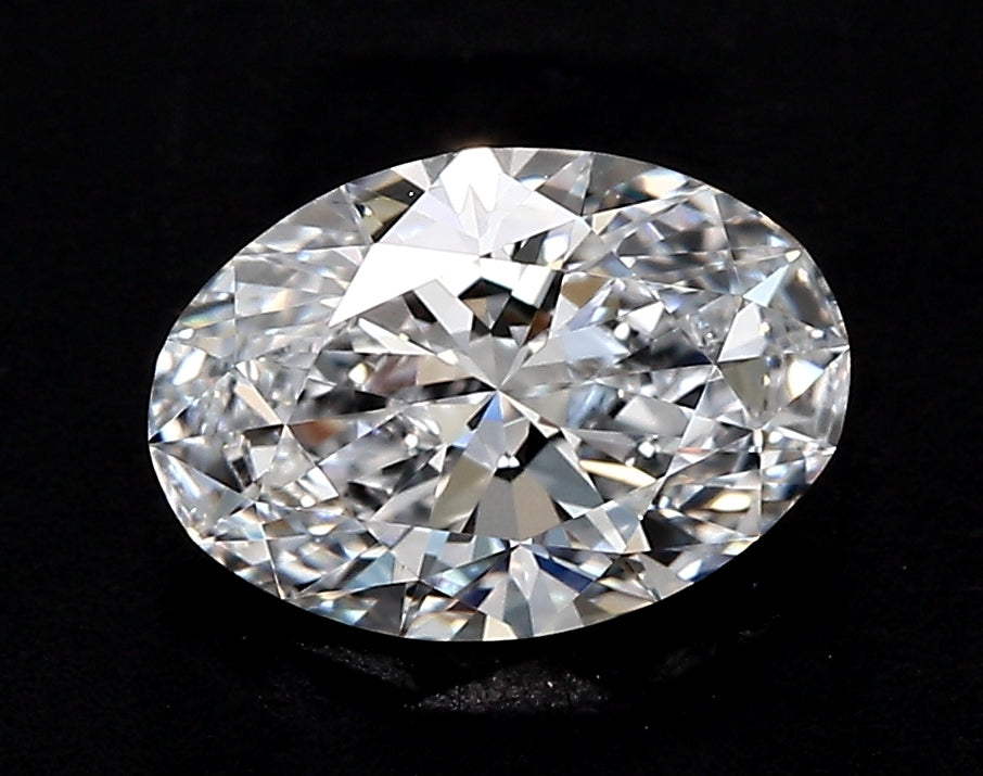 3.85 Carat Oval Lab Diamond with  Cut Diamond in 14KT  view 1
