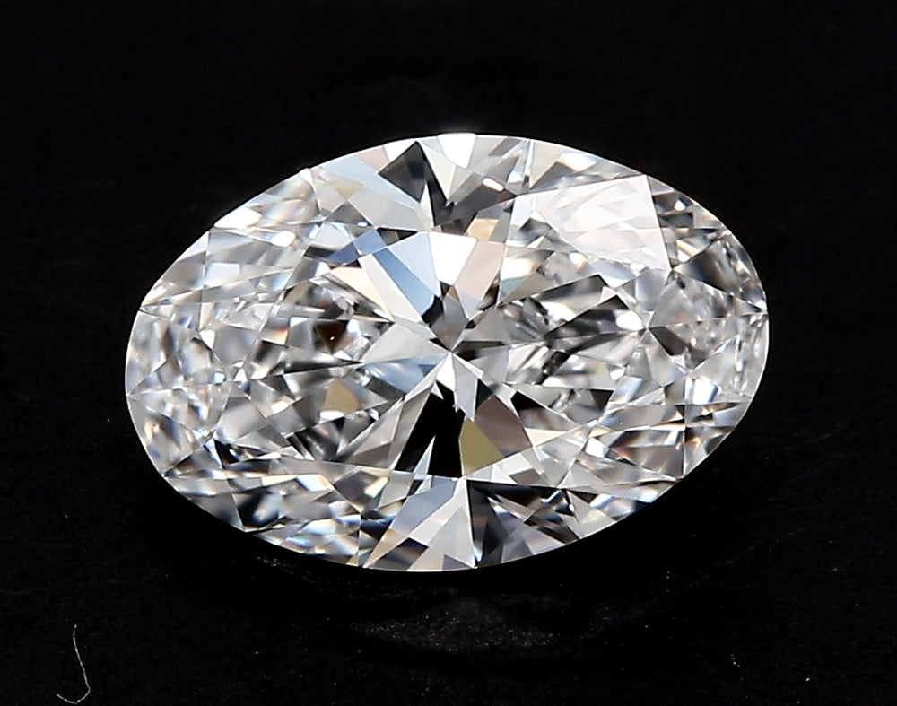 2.05 Carat Oval Lab Diamond with  Cut Diamond in 14KT  view 1
