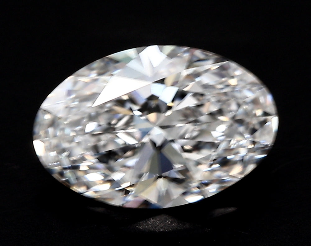 5.19 Carat Oval Lab Diamond with  Cut Diamond in 14KT  view 1
