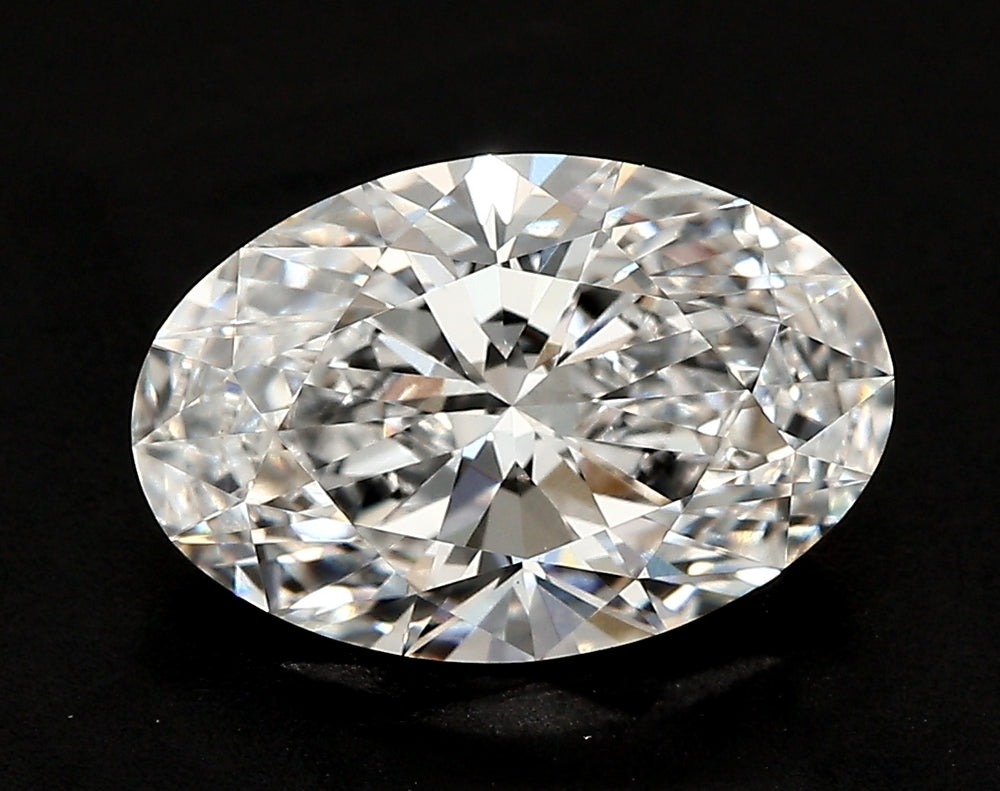 1.51 Carat Oval Lab Diamond with  Cut Diamond in 14KT  view 1
