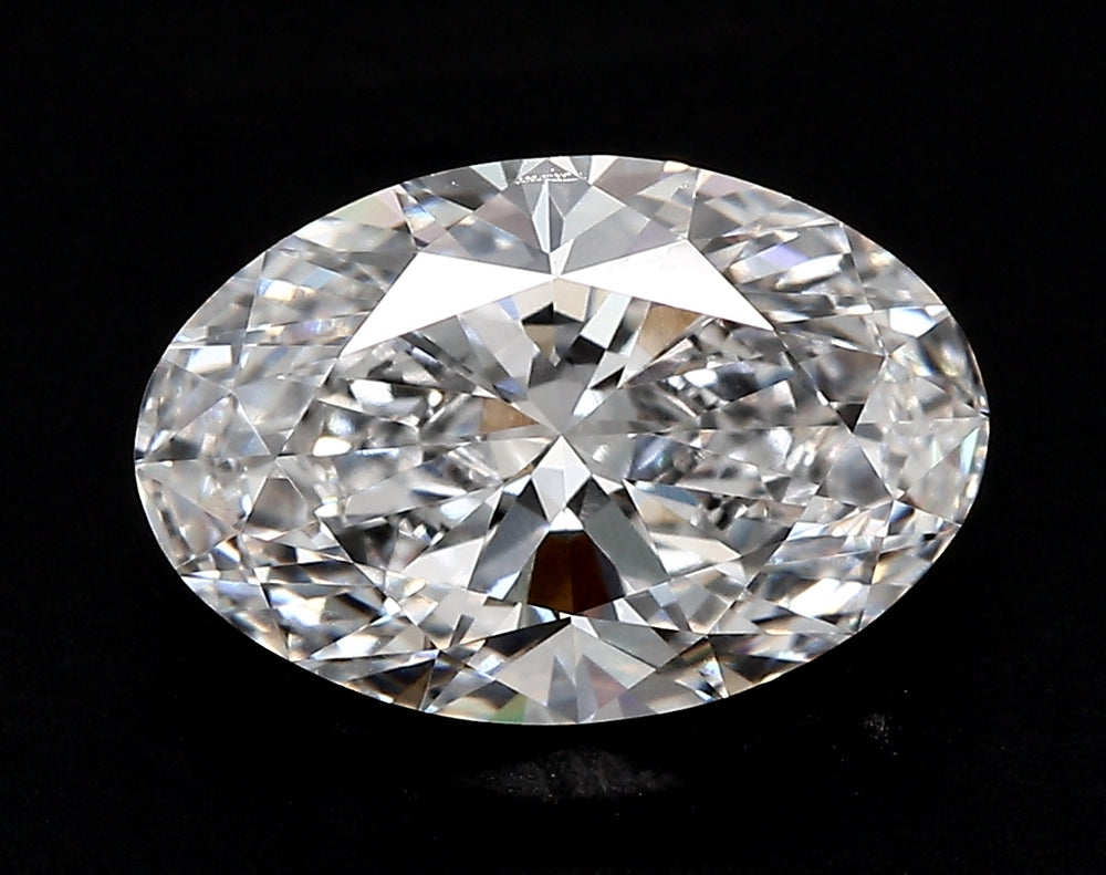 2.28 Carat Oval Lab Diamond with  Cut Diamond in 14KT  view 1
