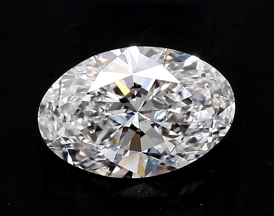 4.06 Carat Oval Lab Diamond with  Cut Diamond in 14KT  view 1
