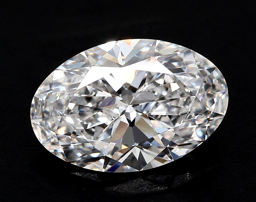1.51 Carat Oval Lab Diamond with  Cut Diamond in 14KT  view 1
