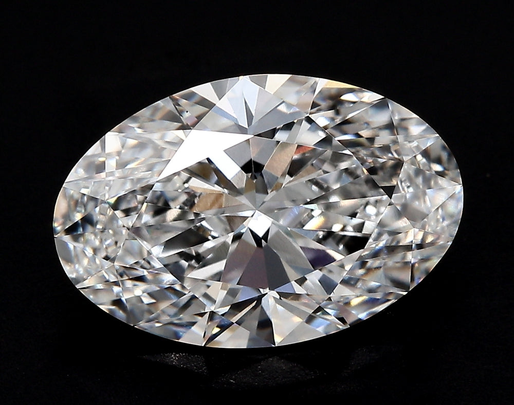 2.62 Carat Oval Lab Diamond with  Cut Diamond in 14KT  view 1
