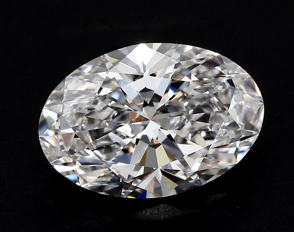 2.5 Carat Oval Lab Diamond with  Cut Diamond in 14KT  view 1
