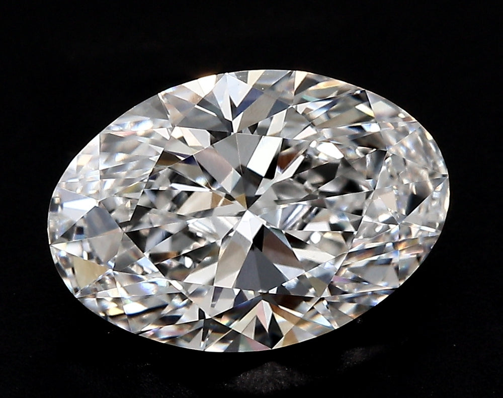 2.02 Carat Oval Lab Diamond with  Cut Diamond in 14KT  view 1
