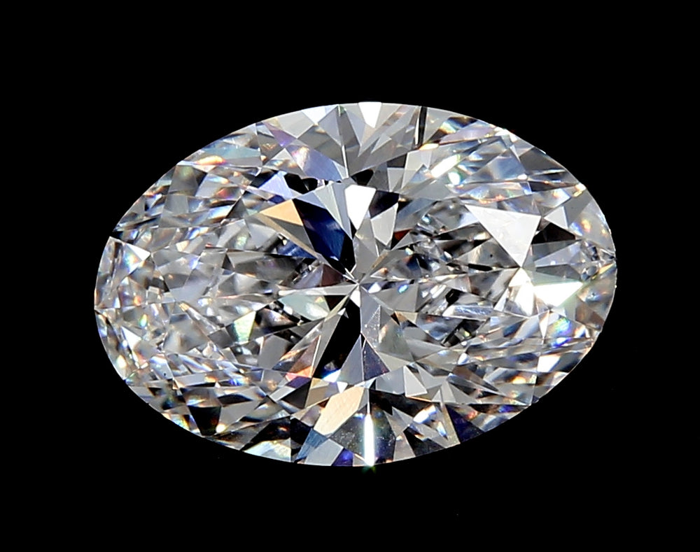 2.14 Carat Oval Lab Diamond with  Cut Diamond in 14KT  view 1
