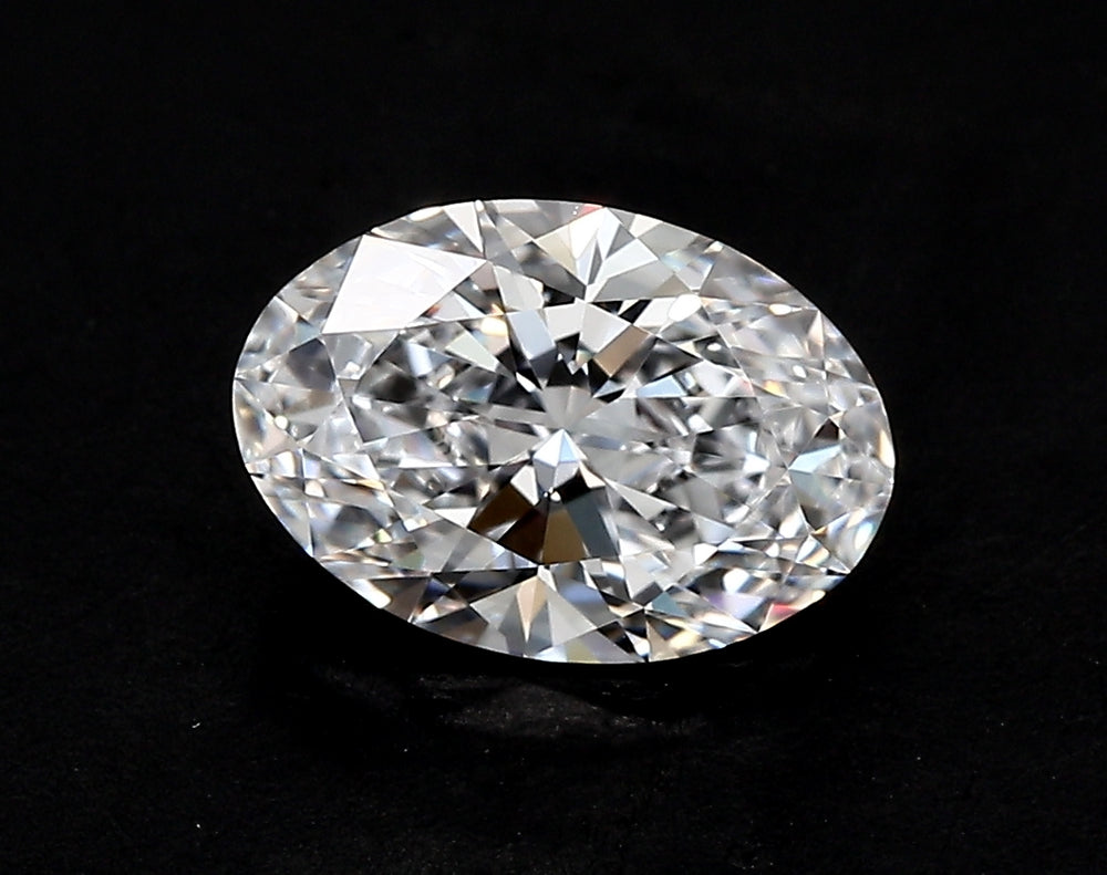 2.09 Carat Oval Lab Diamond with  Cut Diamond in 14KT  view 1
