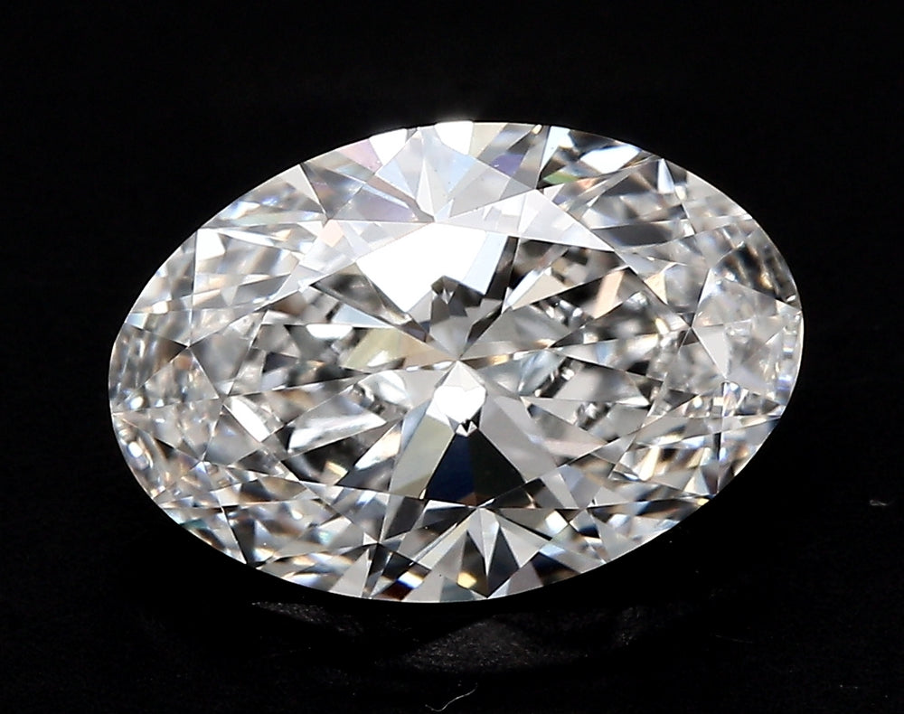 2.36 Carat Oval Lab Diamond with  Cut Diamond in 14KT  view 1
