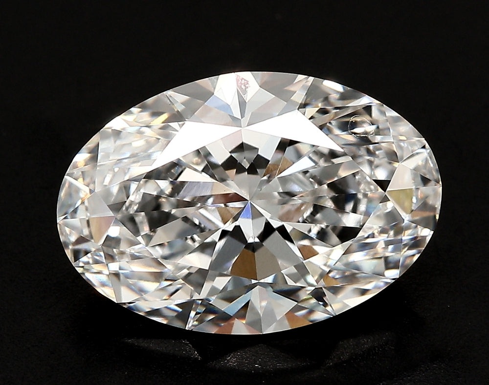 2.11 Carat Oval Lab Diamond with  Cut Diamond in 14KT  view 1
