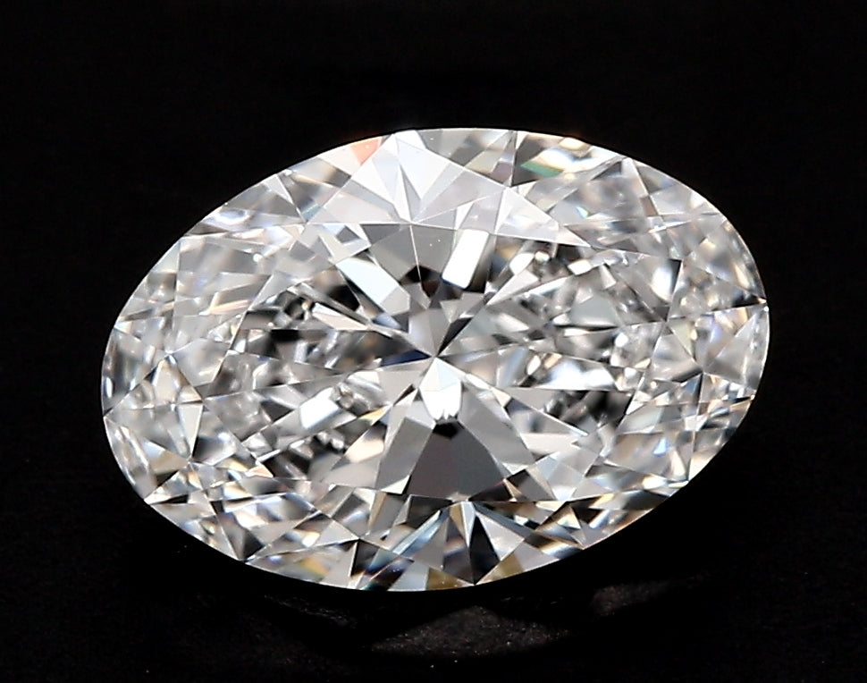 1.51 Carat Oval Lab Diamond with  Cut Diamond in 14KT  view 1
